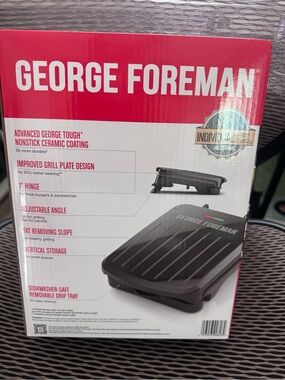 George Foreman Black Electric Grill - Nonstick Indoor Grill
